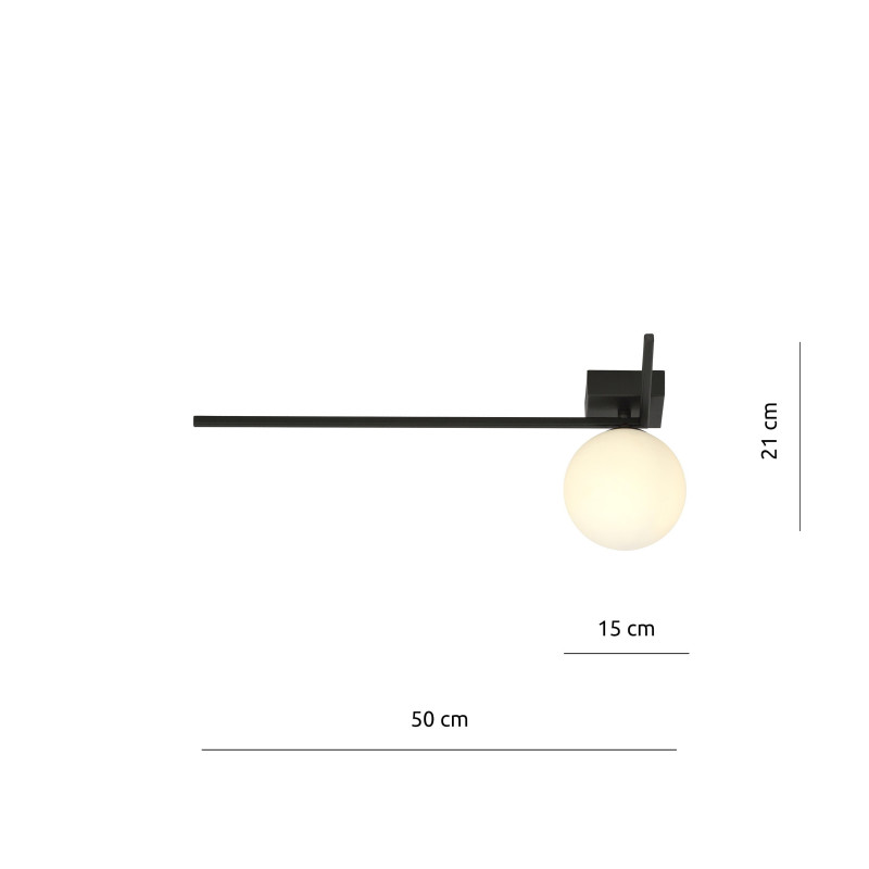 Plafonnier Design Imago Métal une Lampe Boule Blanche Style Industriel 