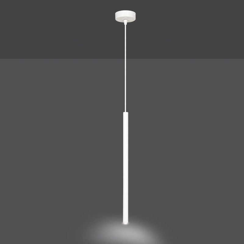 Plafonnier Design Selter Métal une Lampe Tube Blanc Style Minimaliste 