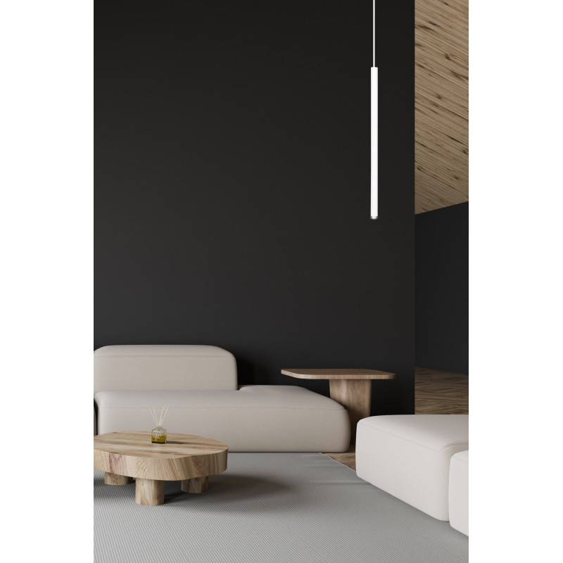 Plafonnier Design Selter Métal une Lampe Tube Blanc Style Minimaliste 