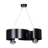 Suspension Design Vixon Métal 2 lampes Entrelacées Noires Style Moderne 