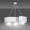 Suspension Design Vixon Métal 3 lampes Entrelacées Blanches Style Moderne 