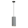 Suspension Design Bente Tissu une Lampe Tube Grise Style Vintage 