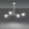 Suspension Design Vesio Métal 4 lampes Boules Blanches Style Minimaliste 