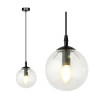 Suspension Design Cosmo Métal une Lampe Boule Transparente Style Chic 