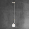 Suspension Design Glam Métal une Lampe Boule Suspendue Blanc Style Chic 