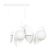 Suspension Design  Drifton Métal 6 lampes Boules Géométriques Blanches Style Moderne 