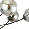 Plafonnier Design Hunter Métal 4 lampes Boules Argentées Style Chic 