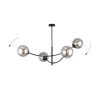 Plafonnier Design Hunter Métal 4 lampes Boules Argentées Style Chic 