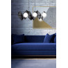 Suspension Design  Drifton Métal 6 lampes Boules Géométriques Blanches Style Moderne 