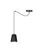 Suspension Design Link Métal une Lampe Cloche Noire/Blanc Style Industriel 