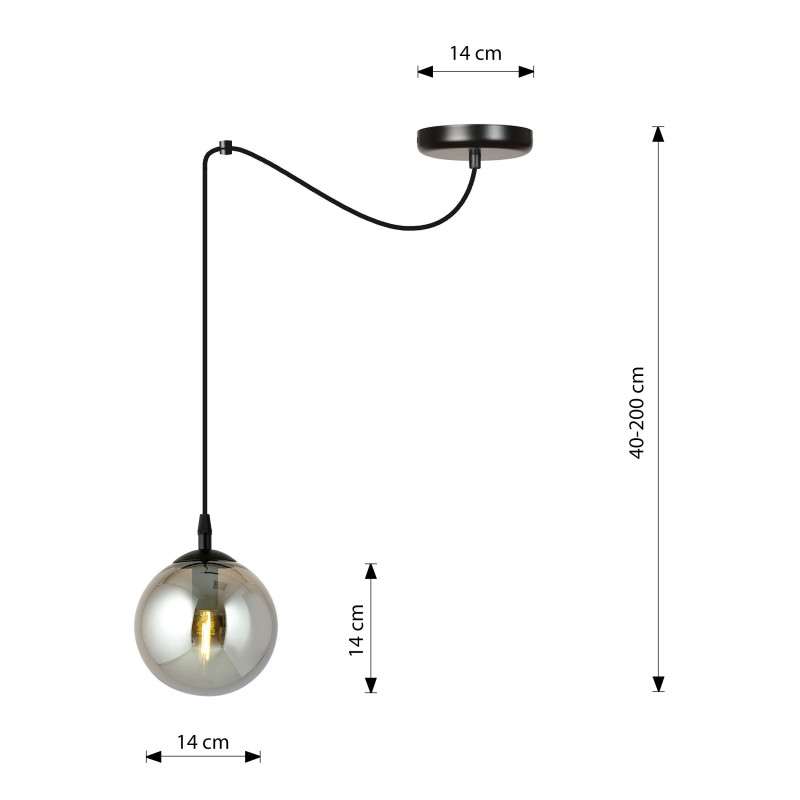 Suspension Design Gigi Métal une Lampe Boule Argentée Style Chic 