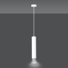 Suspension Design Kibo Métal une Lampe Tube Blanc/CHROME Style Moderne 