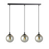 Suspension Design  Cosmo Métal 3 lampes Boules Argentées Style Chic 