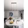 Suspension Design  Cosmo Métal 3 lampes Boules Argentées Style Chic 