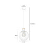 Suspension Design Barbade Métal et bois une Lampe Ronde Cage Blanche Style Moderne 