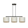 Suspension Design Hilde Métal 3 lampes Cylindres Blanches Style Moderne 