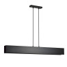 Suspension Design Gentor Métal 4 lampes Rectangles Noires Style Minimaliste 