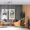 Suspension Design  Gigi Métal 3 lampes Boules Argentées Style Chic 