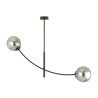 Plafonnier Design Hunter Métal 2 lampes Boules Argentées Style Chic 