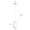 Suspension Design Bolero Métal et Bois une Lampe Blanc Style Moderne 