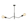 Plafonnier Design Frix Métal 2 lampes Déportées Noires Style Moderne 