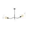 Plafonnier Design Frix Métal 2 lampes Déportées Noires Style Moderne 