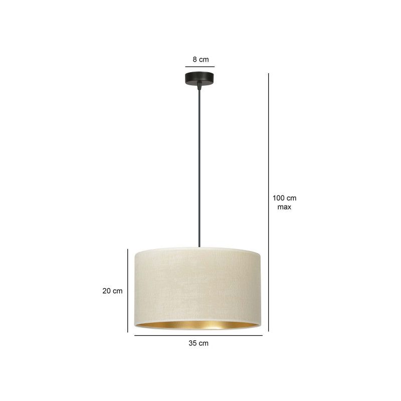 Suspension Design Hilde Métal une Lampe Cylindre Blanche Style Moderne 