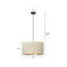 Suspension Design Hilde Métal une Lampe Cylindre Blanche Style Moderne 