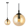 Suspension Design Cosmo Métal une Lampe Boule Ambrée Style Chic 