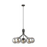 Suspension Design Nova Métal 5 lampes Boules Argentées Style Chic 