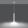 Suspension Design Luna Métal une Lampe Tube Blanc Style Industriel 