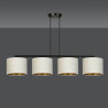 Suspension Design Hilde Métal 4 lampes Cylindres Blanches Style Moderne 