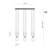 Suspension Design Glam Métal 3 lampes Boules Filiformes Blanches Style Chic 