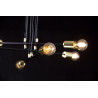 Suspension Design Vesio Métal 6 lampes Boules Noires Style Minimaliste 