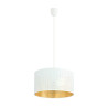 Suspension Design Aston Métal une Lampe Ronde Blanche et dorée Style Chic 