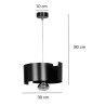 Suspension Design Vixon Métal une Lampe Entrelacé Noire Style Moderne 