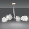 Suspension Design Idea Métal  4 lampes Blanches Style Moderne 