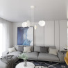 Suspension Design Idea Métal  4 lampes Blanches Style Moderne 