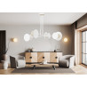 Suspension Design Idea Métal  4 lampes Blanches Style Moderne 