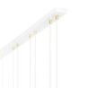 Suspension Design Glam Métal 4 lampes Boules Filiformes Blanches Style Chic 