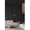 Plafonnier Design Selter Métal une Lampe Tube Noire Style Minimaliste 