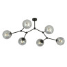 Plafonnier Design Space Métal 6 lampes Boules Destrucutré Argentées Style Chic 