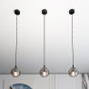 Suspension Design Cosmo Métal une Lampe Boule Argentée Style Chic 