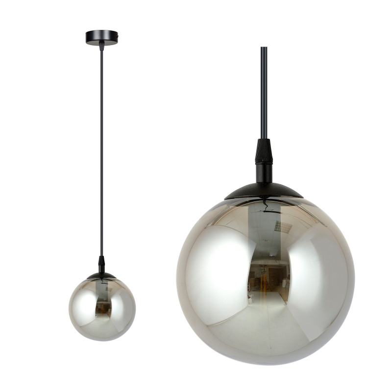 Suspension Design Cosmo Métal une Lampe Boule Argentée Style Chic 