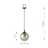 Suspension Design Cosmo Métal une Lampe Boule Argentée Style Chic 