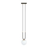 Suspension Design Glam Métal une Lampe Boule Suspendue Blanche Style Chic 