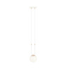 Suspension Design Glam Métal une Lampe Boule Suspendue Blanc Style Chic 