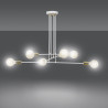 Suspension Design Vesio Métal 6 lampes Boules Blanches Style Minimaliste 