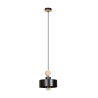 Suspension Design Tuniso Métal/Bois une Lampe Noire Style Scandinave 