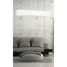 Suspension Design Gentor Métal 3 lampes Rectangles Blanches Style Minimaliste 